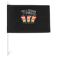 Tis Season For Tamales Christmas Mexican Food Car Flag