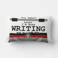 Deluxe Author Writing Typewriter Design  Lumbar Pillow