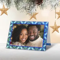 Turquoise Photo Christmas Holiday Card