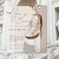 Love Is Brewing Modern Bridal Shower Vellum Invitations