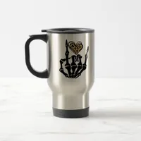 Skeleton Heart Hands Classic Travel Mug