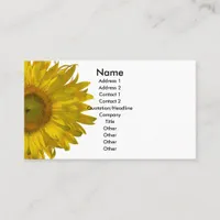 Yellow Sunflower  Business Card