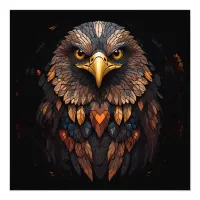 Mosaic Eagle Portrait  Photo Print