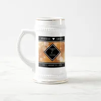 Elegant 7th Copper Wedding Anniversary Beer Stein