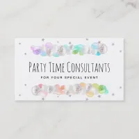 *~* Popular Balloons Rainbow Party Event Planner Business Card