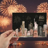 America's 250th Anniversary NYC Orange Glow Invitation