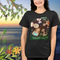 International Women's Day Feminine Portraits Black Tri-Blend Shirt