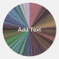 Circular Gradient Earthy Rainbow Classic Round Sticker