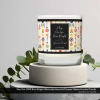 May Our LOVE Burn Bright Minimalist Hearts Flowers Scented Candle