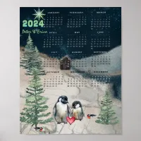 2024 Winter Monthly Calendar Poster