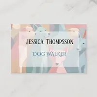 Dog Walker Minimalist Animal Illustration Business Card