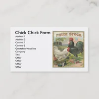 Chick Chick Farm Business Card