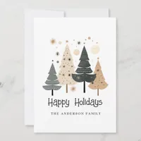 Happy Holidays Minimalistic Holiday Card