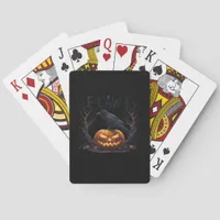 Caw-F's Spooky Pumpkin Halloween Classic Poker Cards