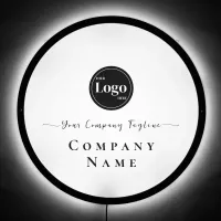 Modern Black Company Logo LED Sign