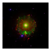 Cat's Eye Nebula or NGC 6543 Color Composite Poster