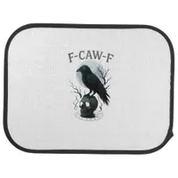 Gothic Crow F Caw F Raven Skull Halloween Graphic  Car Floor Mat