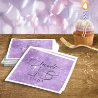 Glitter and Shine Sweet 16 Violet ID675 Napkins