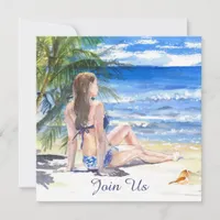 *~ Tropical Beach Generic AR29 ANY EVENT Party  Invitation