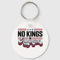 No Kings In America USA Retro Classic Keychain
