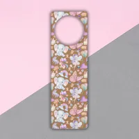 Watercolor Girly Whimsical on Brown | Door Hanger