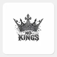 No Kings In America Minimal Clean Square Sticker