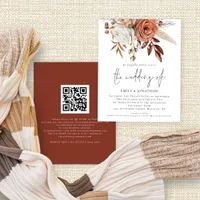 Budget Rustic Fall Florals Wedding Invitation