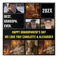 Best Grandpa Ever Photo Collage and Custom Text Acrylic Print