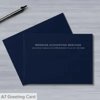 Simple Navy Blue Business Envelope