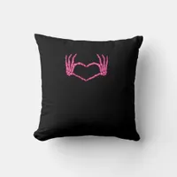 Skeleton Heart Hands Classic Throw Pillow