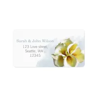 watercolor calla lilies return address label