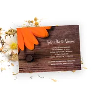 Rustic Orange Daisy Barn Wedding Save the Date