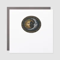 Whimsigoth Stained Glass Moon And Sun Classic Car Magnet