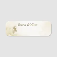 Pearl droplets name tag 
