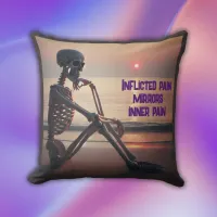 Inflicted Pain Mirrors Inner Pain | Throw Pillow