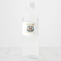 Let's Get Lit. Campfire Lit. Camping Lover Classic Water Bottle Label