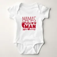 Funny Valentine Typography Baby Bodysuit