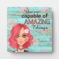 Inspirational Quote You Are Capable Plaque