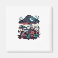 Cottagecore And Aesthetic Goblincore Mushroom Fair Magnet