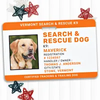 Working Dog SAR K9 Logo Photo Search Rescue Badge