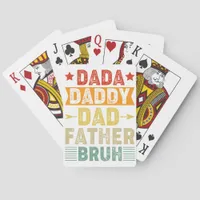 Dada Daddy Dad Father Bruh Father's Day Colorful Poker Cards