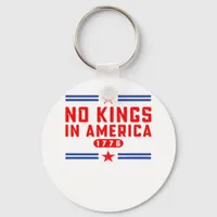 No Kings In America Classic Minimal Clean Keychain
