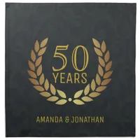 50th Golden Wedding Anniversary Customizable Napkin