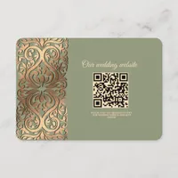 Sage Green and Gold Wedding Elegant Luxury Enclosure Card