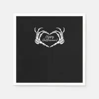 Skeleton Heart Hands, Happy Halloween Skeleton, Ha Napkins