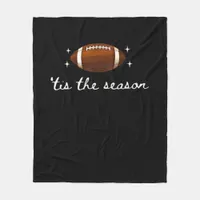 Tis The Season Football  - Retro Football Game Day Fleece Blanket