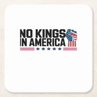 No Kings In America USA Creative Casual Square Paper Coaster