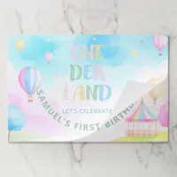 Sweet pastel onederland watercolor 1st Birthday  Paper Pad