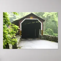 Kurtz Mill Wooden Covered Bridge Lancaster Penn Poster