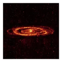 Andromeda Galaxy Spitzer in infrared Poster